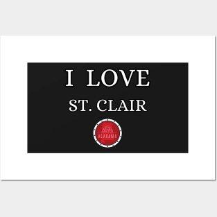 I LOVE ST. CLEAR | Alabam county United state of america Posters and Art